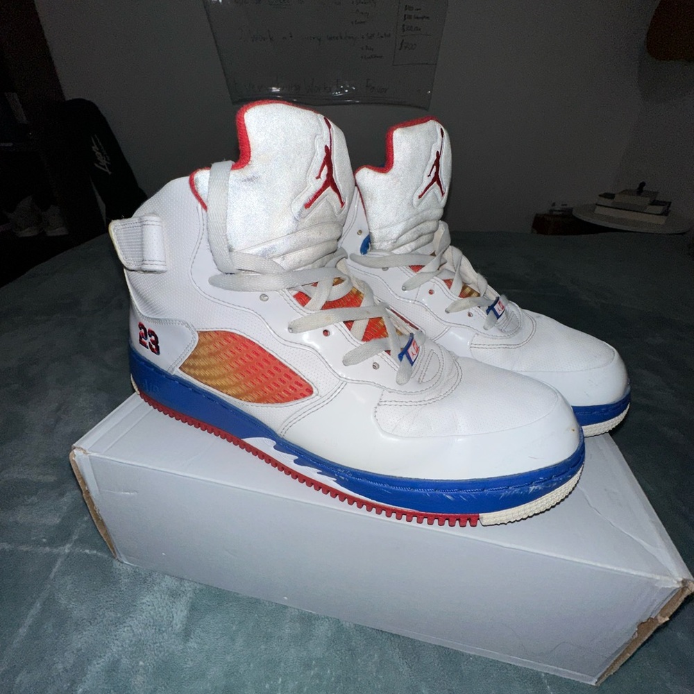 JORDAN 5 FUSION 'VARSITY RED BLUE RIBBON'